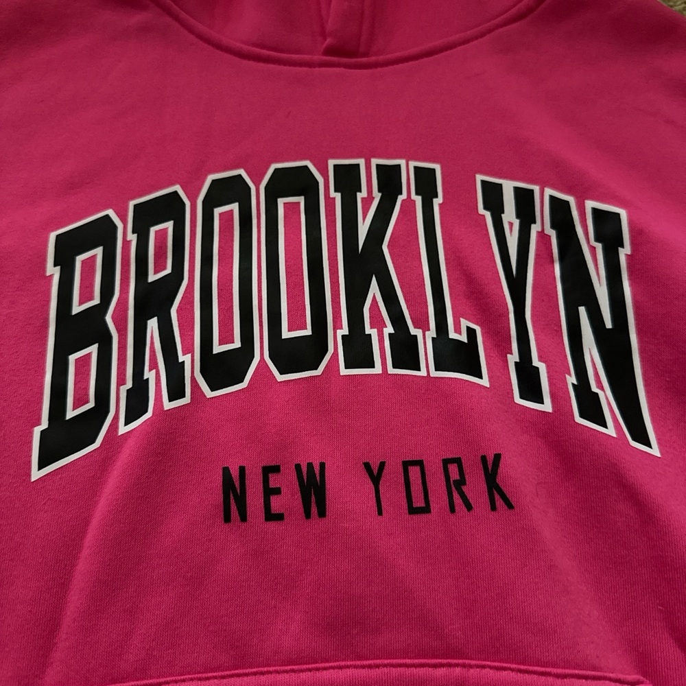 SHEIN Pink Brooklyn New York Sweater